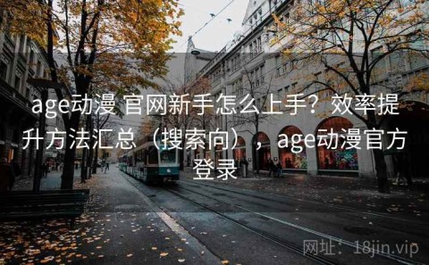 age动漫 官网新手怎么上手？效率提升方法汇总（搜索向），age动漫官方登录