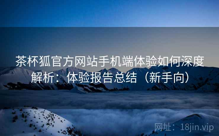 茶杯狐官方网站手机端体验如何深度解析:体验报告总结(新手向) 茶杯狐官方网站手机端体验如何深度解析:体验报告总结(新手向)